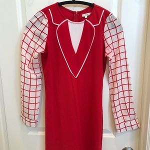 Kling red long sleeve dress